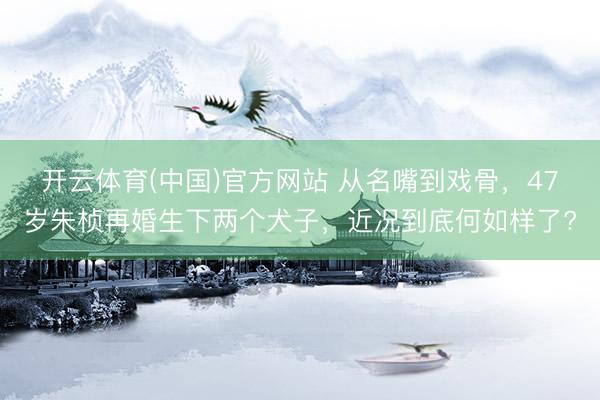 开云体育(中国)官方网站 从名嘴到戏骨,47岁朱桢再婚生下两个犬子,近况到底何如样了?