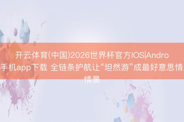 开云体育(中国)2026世界杯官方IOS|Android手机app下载 全链条护航让“坦然游”成最好意思情景