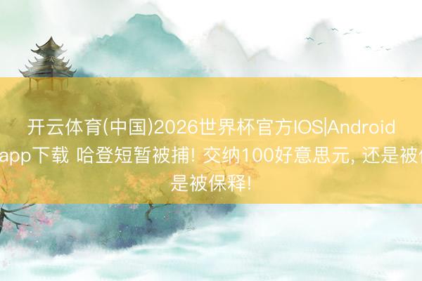 开云体育(中国)2026世界杯官方IOS|Android手机app下载 哈登短暂被捕! 交纳100好意思元, 还是被保释!