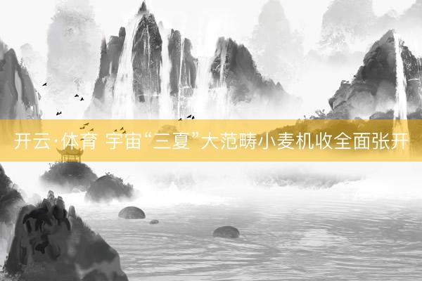 开云·体育 宇宙“三夏”大范畴小麦机收全面张开